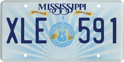 MS license plate XLE591