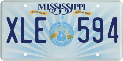MS license plate XLE594