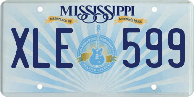 MS license plate XLE599