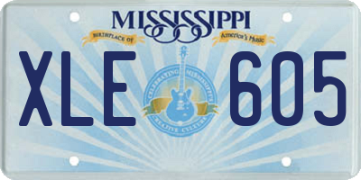 MS license plate XLE605