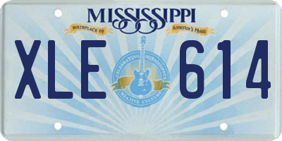 MS license plate XLE614