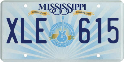 MS license plate XLE615