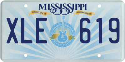 MS license plate XLE619