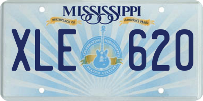 MS license plate XLE620
