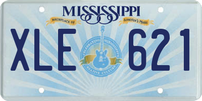 MS license plate XLE621
