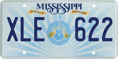 MS license plate XLE622