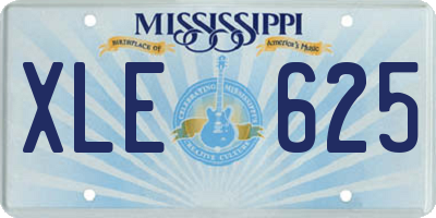 MS license plate XLE625