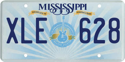 MS license plate XLE628