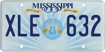 MS license plate XLE632