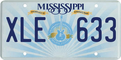 MS license plate XLE633