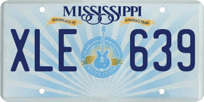 MS license plate XLE639