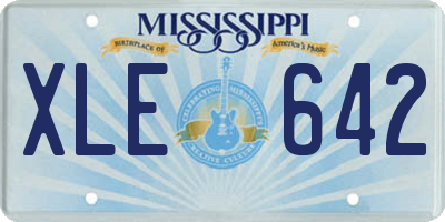 MS license plate XLE642