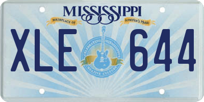 MS license plate XLE644