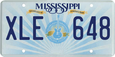 MS license plate XLE648
