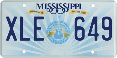 MS license plate XLE649