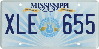 MS license plate XLE655
