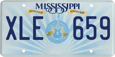 MS license plate XLE659