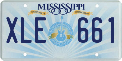 MS license plate XLE661