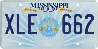 MS license plate XLE662