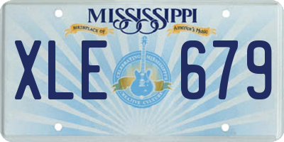 MS license plate XLE679