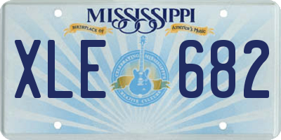 MS license plate XLE682
