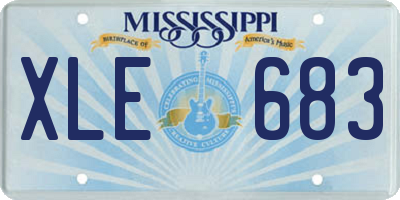 MS license plate XLE683