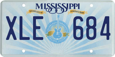 MS license plate XLE684