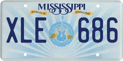 MS license plate XLE686