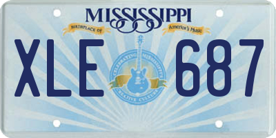 MS license plate XLE687