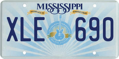 MS license plate XLE690