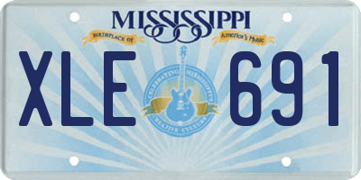 MS license plate XLE691