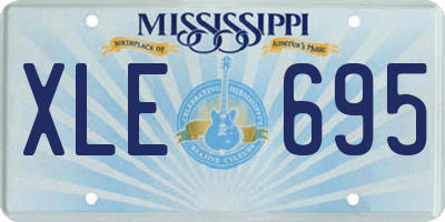 MS license plate XLE695