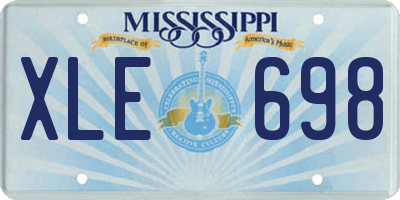 MS license plate XLE698