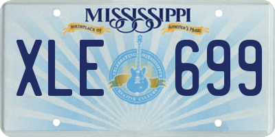 MS license plate XLE699