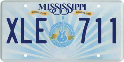 MS license plate XLE711