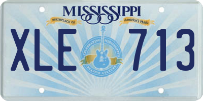 MS license plate XLE713