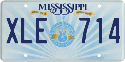 MS license plate XLE714