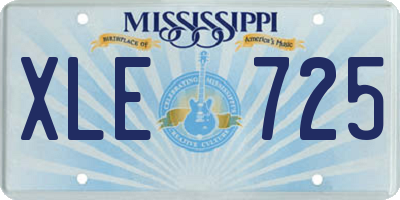 MS license plate XLE725