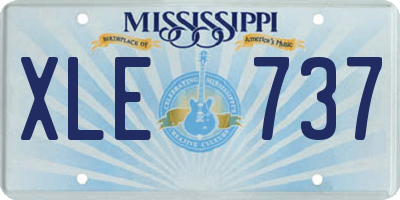 MS license plate XLE737