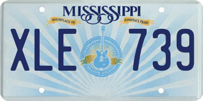 MS license plate XLE739