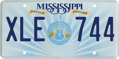 MS license plate XLE744