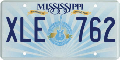 MS license plate XLE762