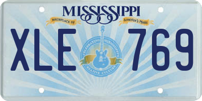 MS license plate XLE769