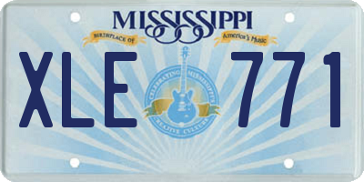MS license plate XLE771
