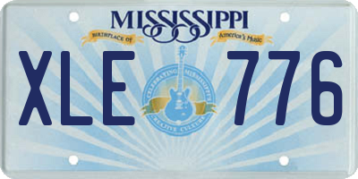 MS license plate XLE776