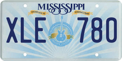 MS license plate XLE780