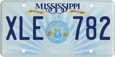 MS license plate XLE782