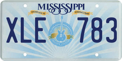 MS license plate XLE783
