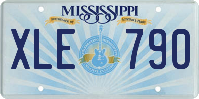 MS license plate XLE790