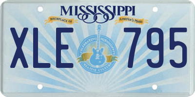 MS license plate XLE795